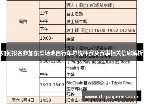 如何报名参加东盟场地自行车总统杯赛及赛事相关信息解析
